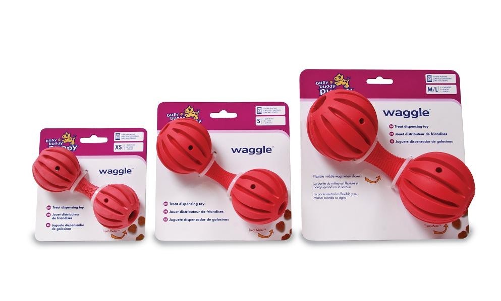 PETSAFE Busy Buddy  WAGGLE (M) RÁGCSÁLÓS KUTYAJÁTÉK KÖLYÖKKUTYÁKNAK