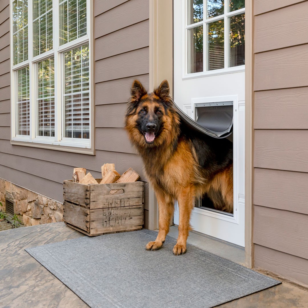 PetSafe HŐSZIGETELT KUTYAAJTÓ - Alumínium keretes - Extra NAGYMÉRETŰ  /Lengőajtó: 34,5cm  X  61cm/ Extreme Weather Aluminum Door