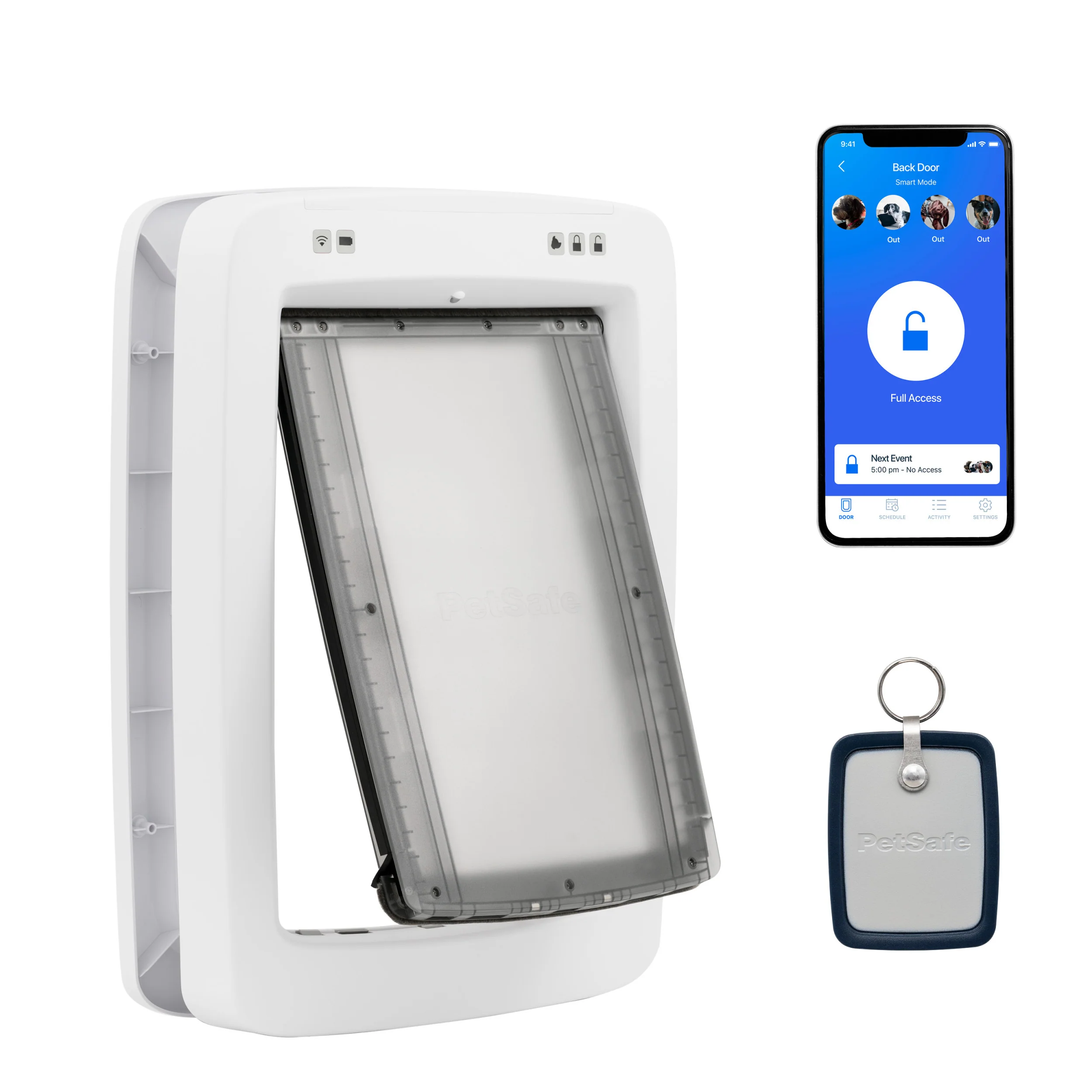 PetSafe SmartDoor Connected Kutyaajtó - Nagyméretű - Lengőajtó mérete: 30cm X 40cm