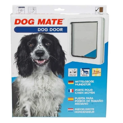 DOG MATE 215W KÖZEPES MÉRETÛ KUTYAAJTÓ - FEHÉR - Closer Pets