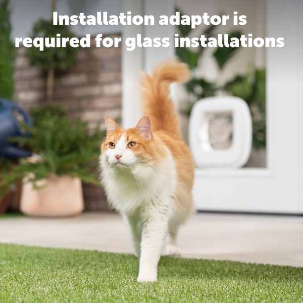 PetSafe Big Cat Macskaajtóhoz ADAPTER SZETT -  FAL, FÉM  ÉS ÜVEG FELÜLETRE- Fehér