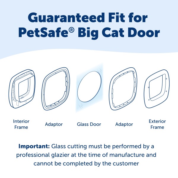 PetSafe Big Cat Macskaajtóhoz ADAPTER SZETT -  FAL, FÉM  ÉS ÜVEG FELÜLETRE- Fehér