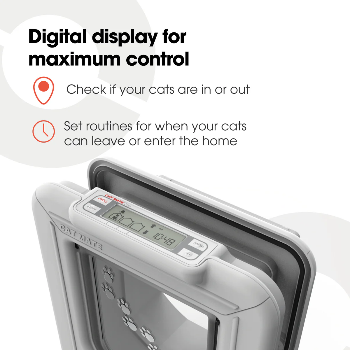Cat Mate Elite Super Selective Microchip & Disc Cat Flap 355W - Closer Pets