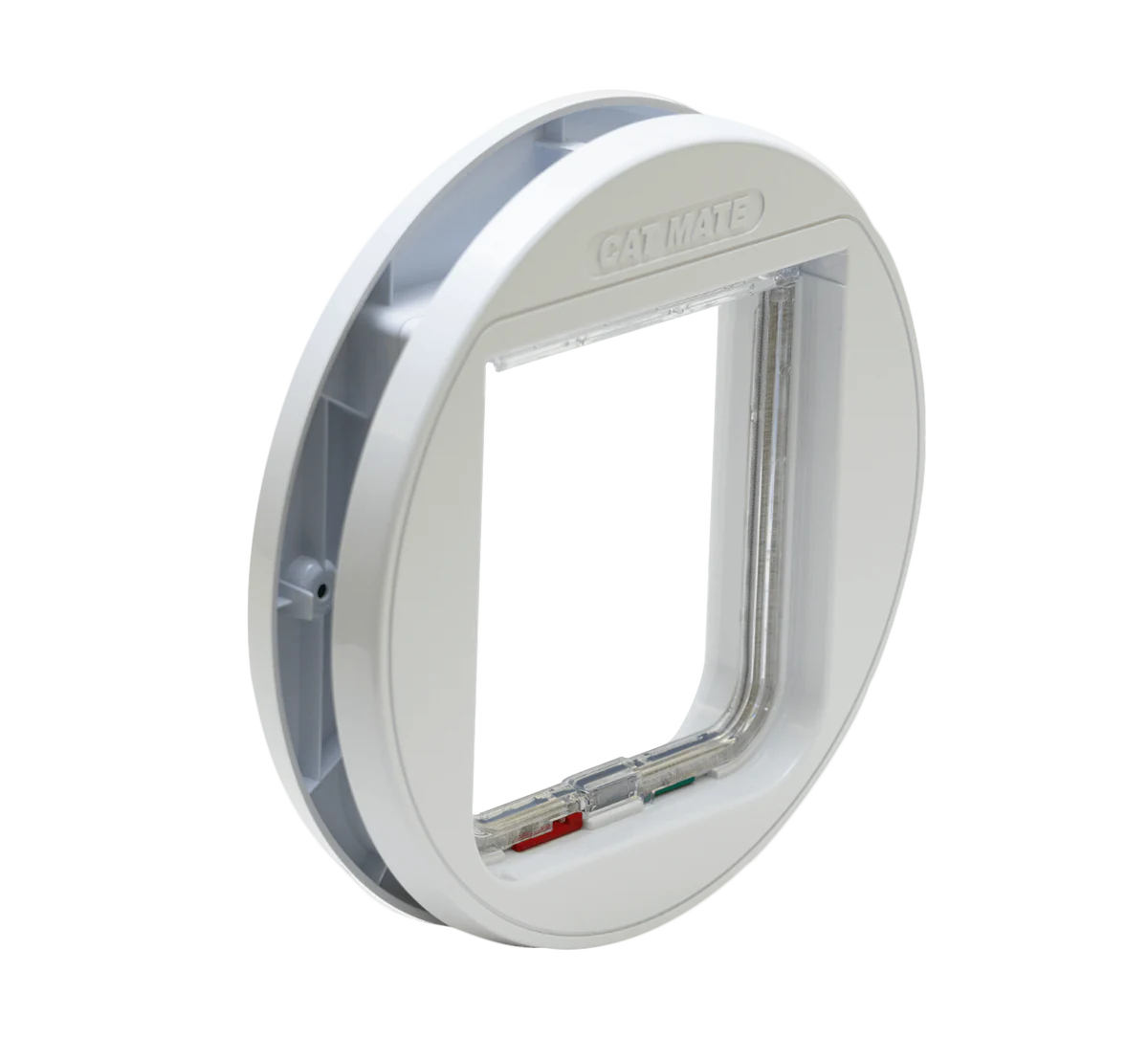 CAT MATE 210W (245mm körátmérő) ÜVEGAJTÓBA SZERELHETŐ MACSKAAJTÓ-FEHÉR - Closer Pets