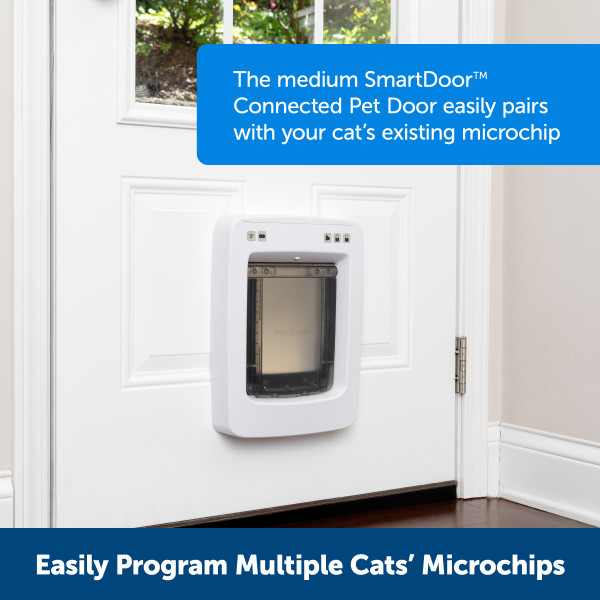 Mikrochipes PetSafe SmartDoor Connected Kutya Macskaajtó - Közepes méretű - Lengőajtó mérete: 18cm X 20cm