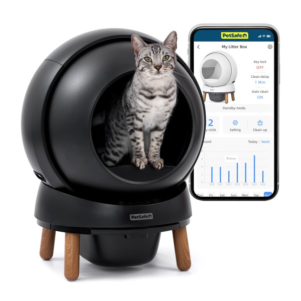 PetSafe ScoopFree SmartSpin Öntisztító Macska WC- fekete