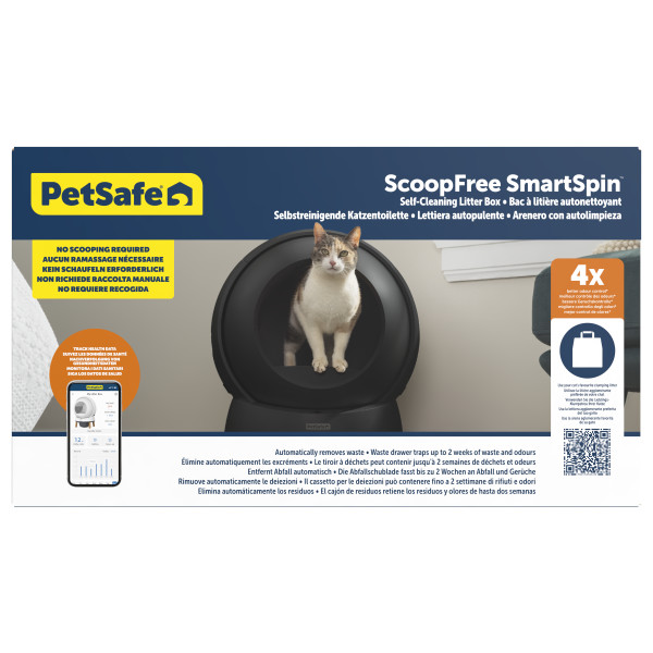 PetSafe ScoopFree SmartSpin Öntisztító Macska WC- fekete