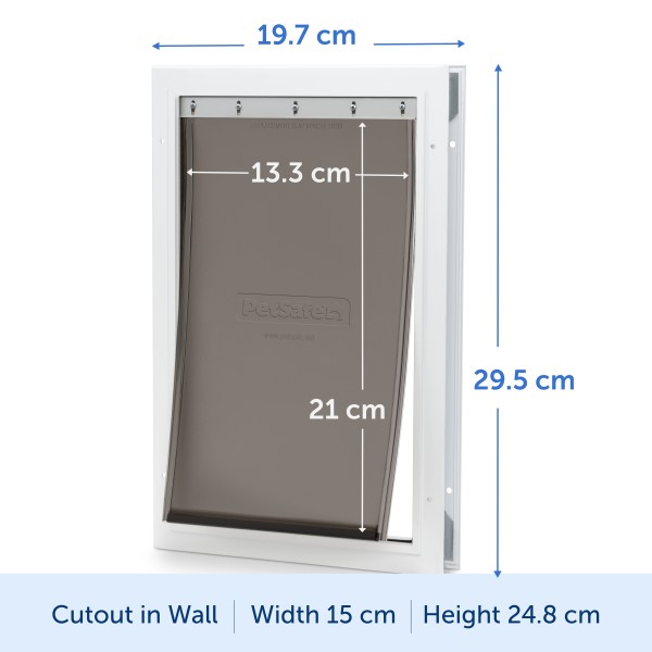 PetSafe Staywell 600 Kisméretű Kutyaajtó - Macskaajtó - Fémkeretes- Lengőajtó méretei 13cm X 21cm