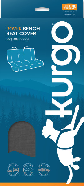 Kurgo Rover Bench védő üléshuzat kutyáknak, hátsó ülésre - szürke - 140cm széles  X  114cm hosszú