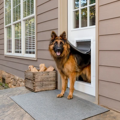 PetSafe HŐSZIGETELT KUTYAAJTÓ - Alumínium keretes - Extra NAGYMÉRETŰ  /Lengőajtó: 34,5cm  X  61cm/ Extreme Weather Aluminum Door