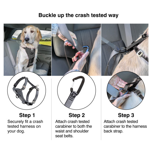 Kurgo Smart Tru-Fit - XS - Töréstesztelt Autós Kutyahám - megnövelt szilárdságú - Szürke