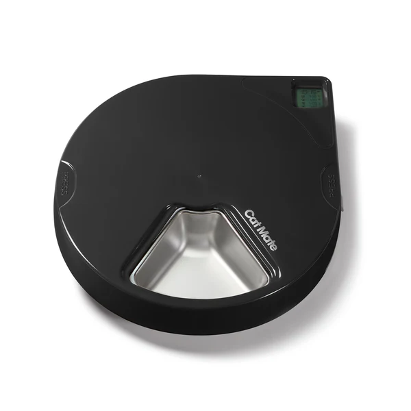 Cat Mate C500 5 adagos automata etető rozsdamentes acél tállal - Closer Pets- Szürke