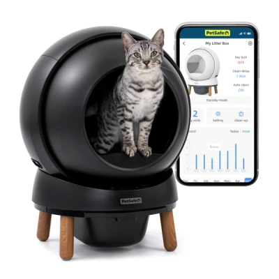 PetSafe ScoopFree SmartSpin Öntisztító Macska WC- fekete