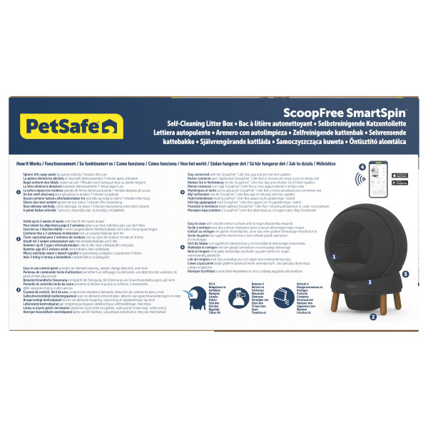 PetSafe ScoopFree SmartSpin Öntisztító Macska WC- fekete