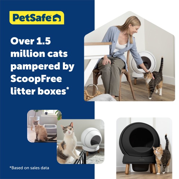 PetSafe ScoopFree SmartSpin Öntisztító Macska WC- fekete