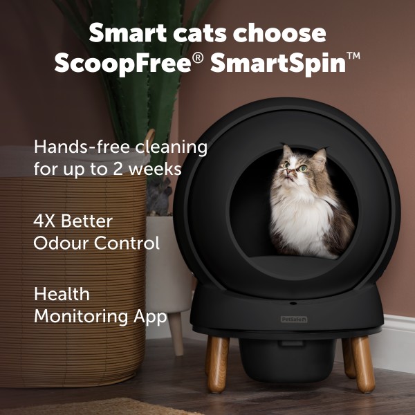 PetSafe ScoopFree SmartSpin Öntisztító Macska WC- fekete