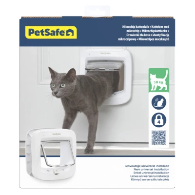 PetSafe Mikrochipes Macskaajtó - Chipes - Fehér
