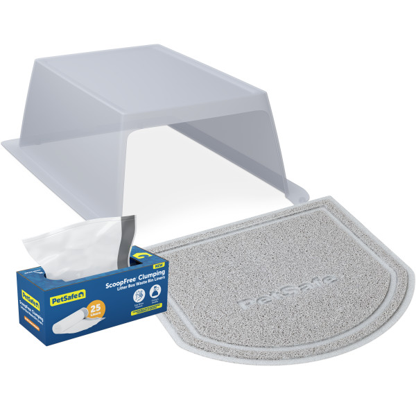 PetSafe ScoopFree Clumping Öntisztító Kutya-Macska Alomtisztítógép TETŐ és tartozék csomag