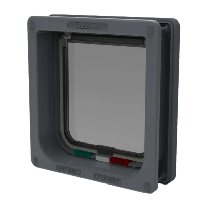 Cat Mate 235G 4 Way Locking Cat Flap with Door Liner - Grey - Closer Pets