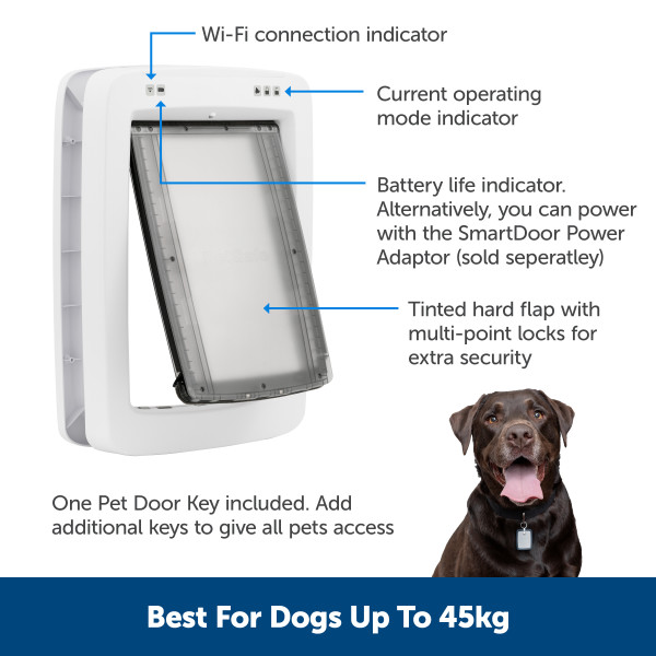 PetSafe SmartDoor Connected Kutyaajtó - Nagyméretű - Lengőajtó mérete: 30cm X 40cm