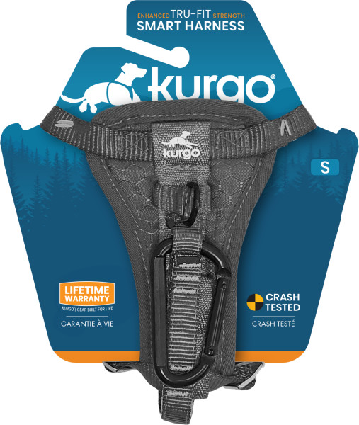 Kurgo Smart Tru-Fit - S - Töréstesztelt Autós Kutyahám - megnövelt szilárdságú - Szürke