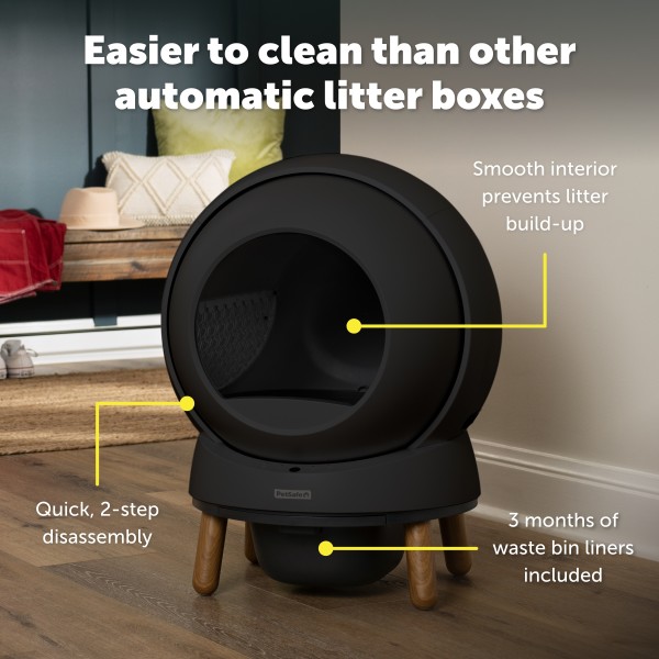 PetSafe ScoopFree SmartSpin Öntisztító Macska WC- fekete