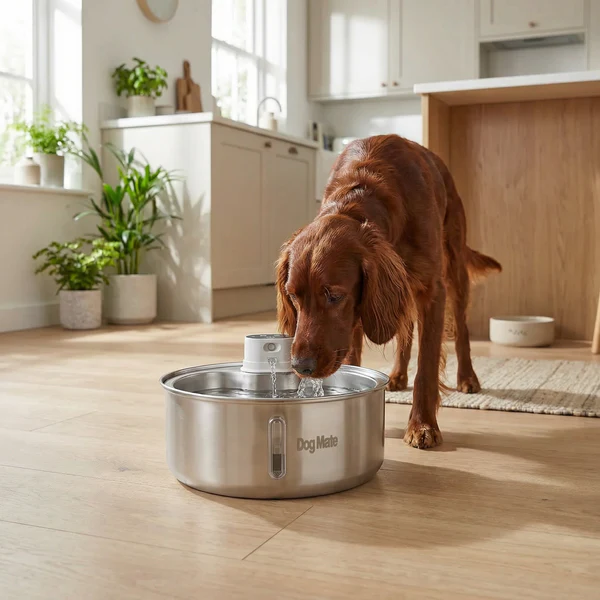 Dog Mate 8 Literes Rozsdamentes Acél Kisállat Ivókút - ÖNITATÓ (830) - CloserPets