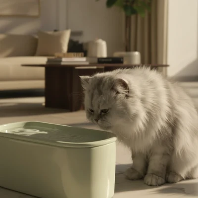 Cat Mate Kerámia Önitató macskáknak - Lágy zöld - (800USG) - Closerpets